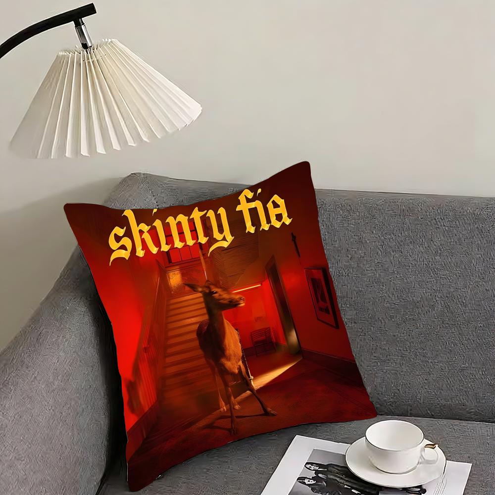 Band F-Fontaines D C Romance Cushion Cover Reversible Plush Pillow Cover – For car, sofa, bedroom, perfect as a gift.