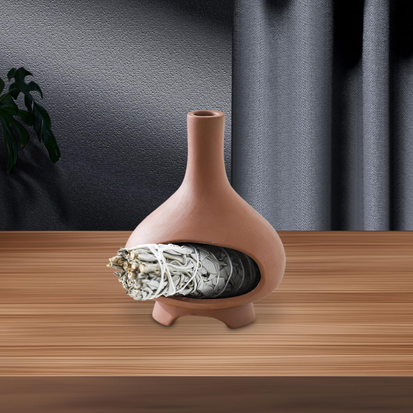 Керамическая подставка-пепельница для благовоний Шалфей, Держатель для благовоний, Подставка-горелка для медитации, Фонтан, Офис, Комната для йоги, Настольный декор