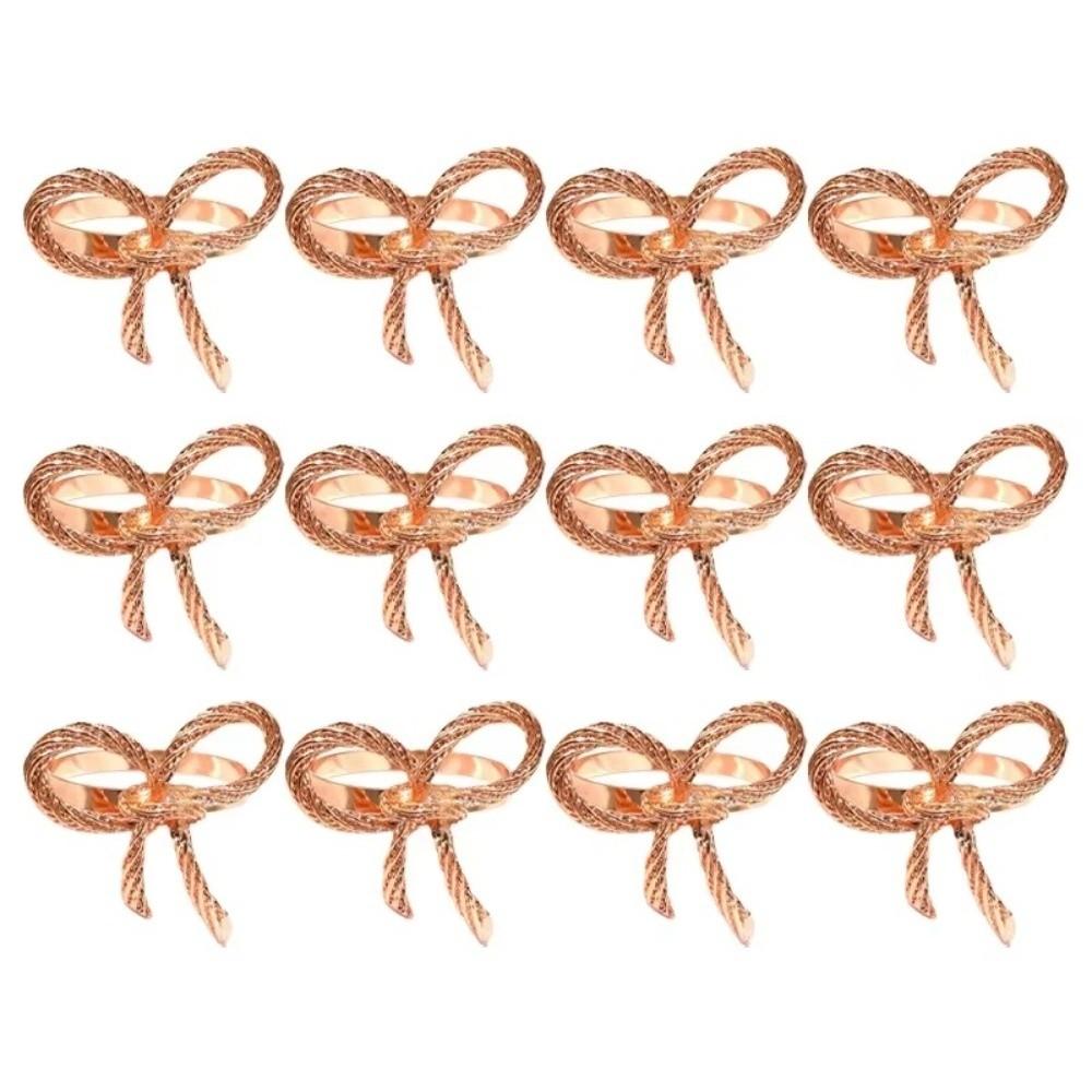 1/6/12pcs Gold Napkin Holder Metal Dinnig Table Decoration Exquisite Napkin Ring Buckles  Kitchen