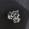 Anello a Cuore con Zircone Nero: Stile Oscuro, Raffinato, Design di Lusso, Lusso da Donna