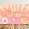 Party-Hintergrund Retro Hippie Bohemian Floral Retro Friedens-Hippie-Bohemian-Zeichen Designs Schlafsaal Fotoautomaten-Dekor Geburtstagsfeier-Dekor