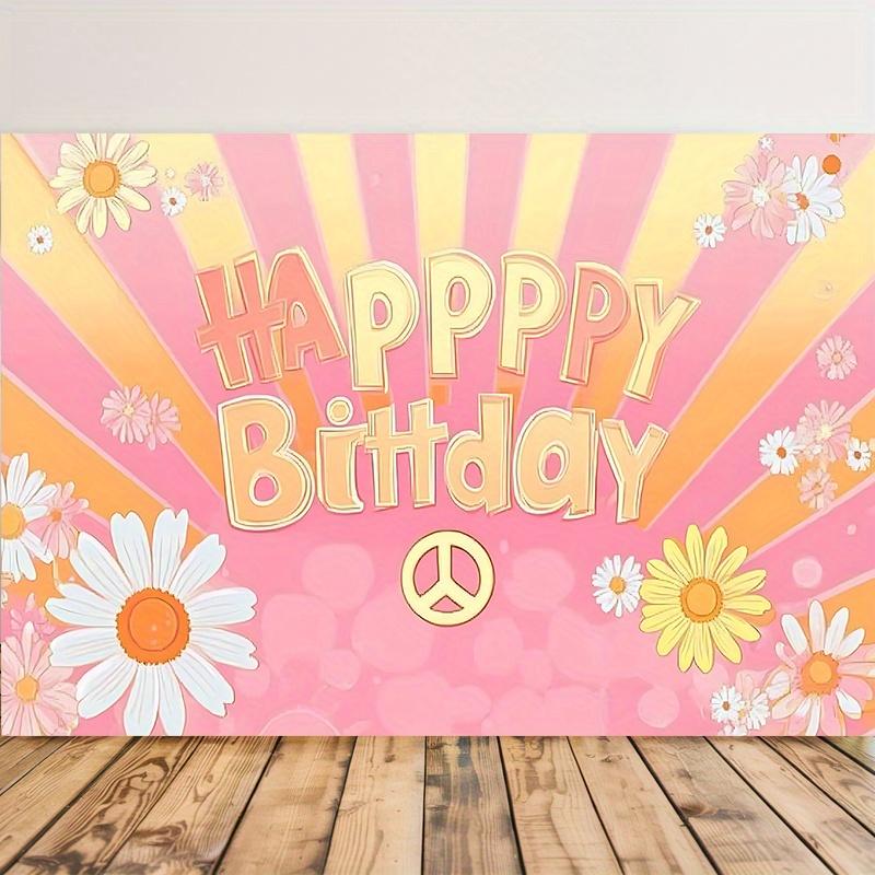 Party-Hintergrund Retro Hippie Bohemian Floral Retro Friedens-Hippie-Bohemian-Zeichen Designs Schlafsaal Fotoautomaten-Dekor Geburtstagsfeier-Dekor