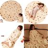 1Pcs Giant Burrito Tortilla Blanket – Double-Side Print Design for Adults Boys & Girls Cozy Flannel Novelty Food Throw Blanket