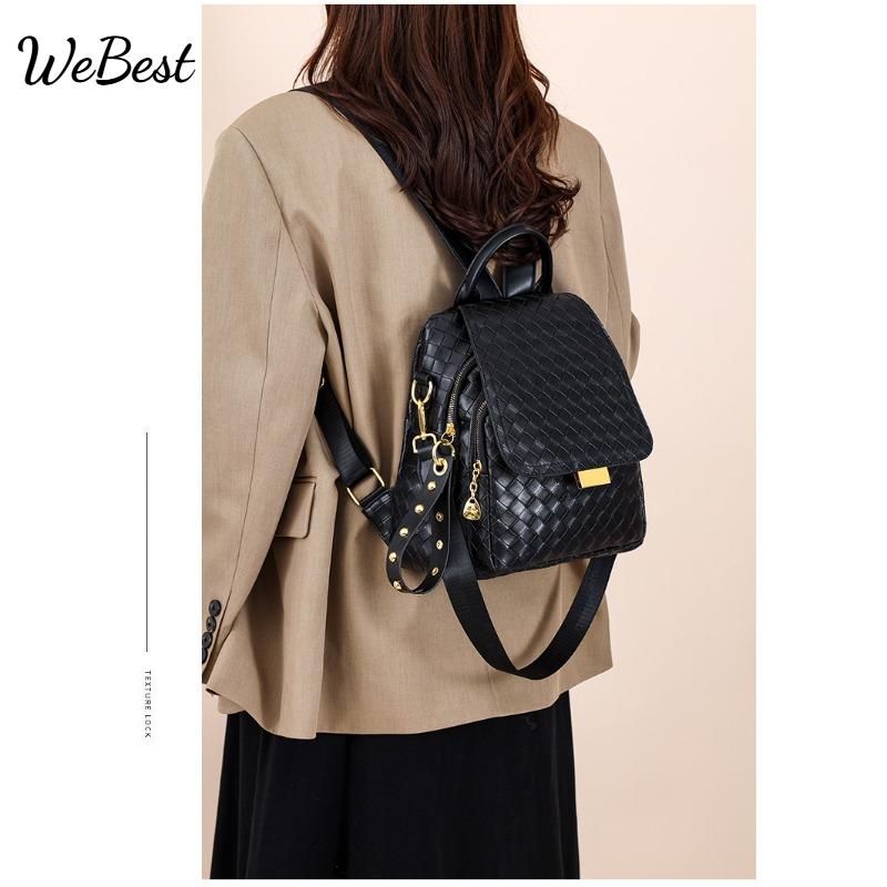 Retro Fashion Casual Woven Single Shoulder Backpack