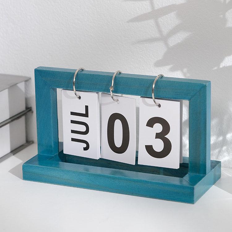 Nordic Minimalist Wooden Desk Calendar and Ornaments