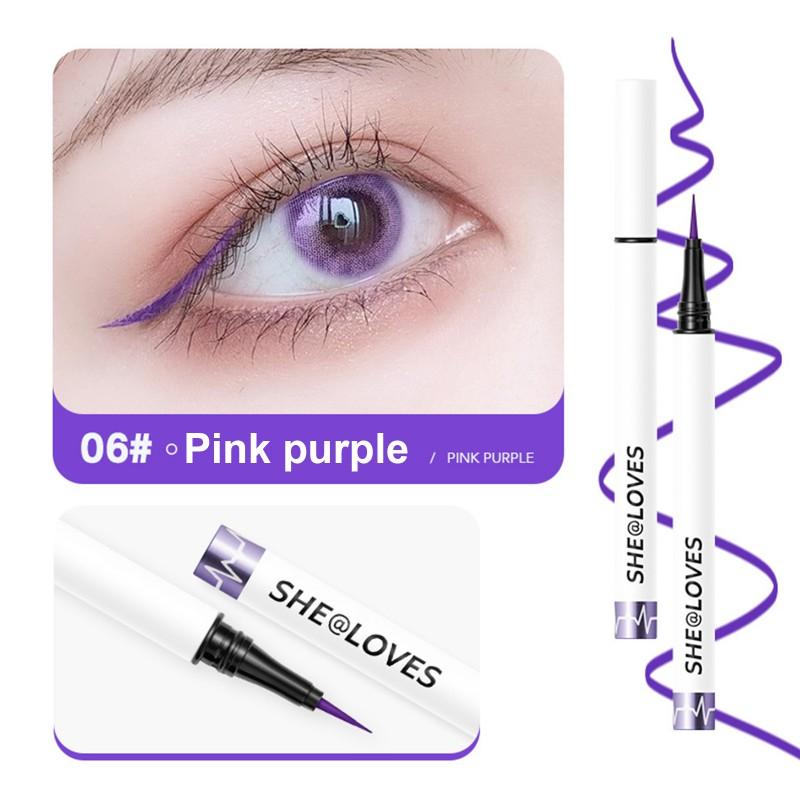 

Подводка для глаз, ручка для макияжа глаз, красная водостойкая жидкая цветная подводка для глаз, карандаш для макияжа, косметика, желтая матовая фиолетовая ручка, 1 шт. 06#