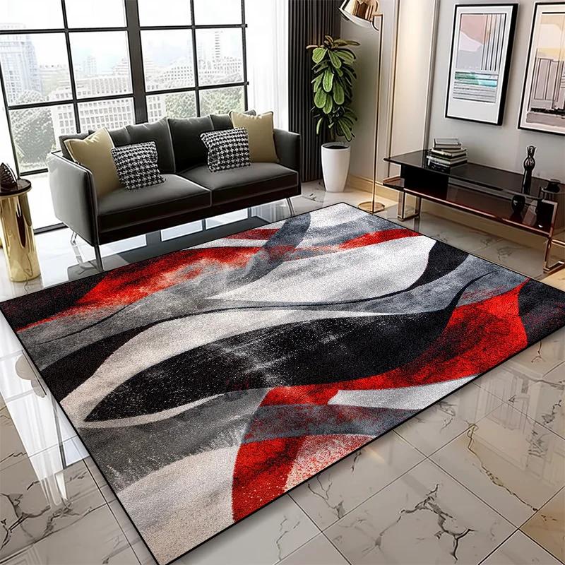 Tappeti Geometrici Moderni di Lusso per Soggiorno Decorazione Casa Tappeti Grandi Antiscivolo per Camera da Letto Tappetini Morbidi Lavabili per Comodino