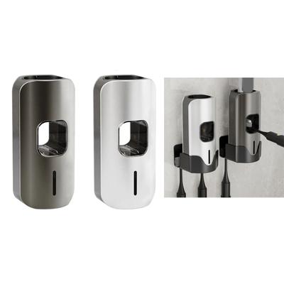 Automatic Toothpaste Dispenser with Toothbrush Holder Wall Mount 3 Lavel Electric Toothpaste Squeezer Bathroom Accessory