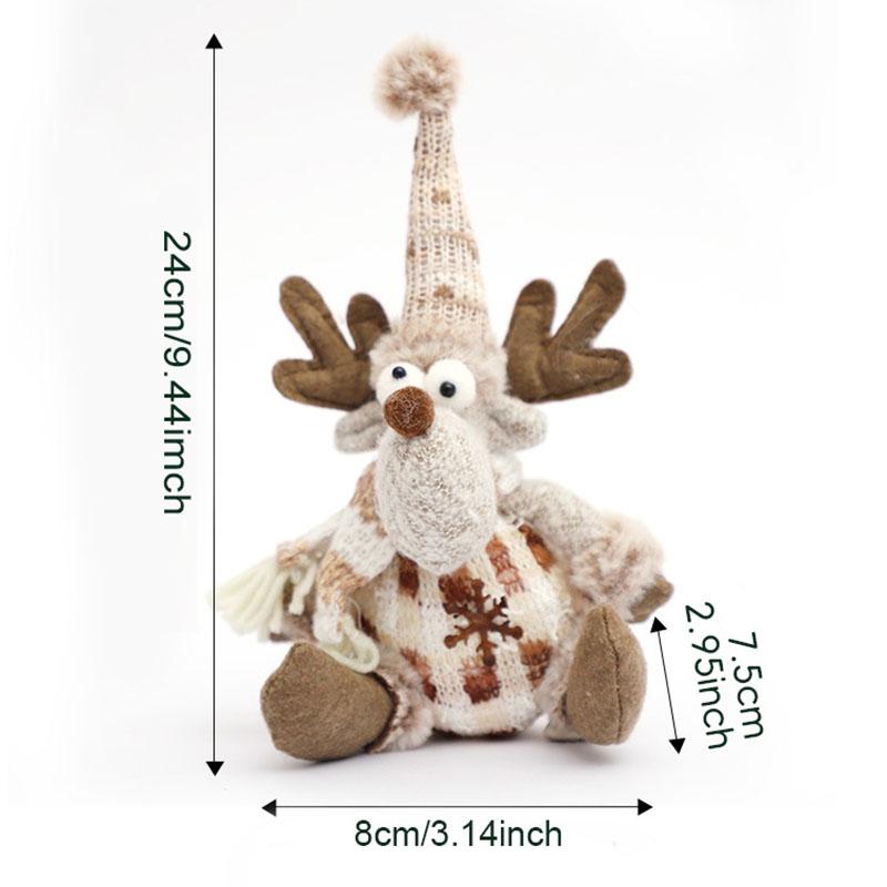 Christmas Snowman Pendant Doll, Christmas Knitted Elk Doll, Window Scene Layout Christmas Tree Decoration, Christmas Ornaments