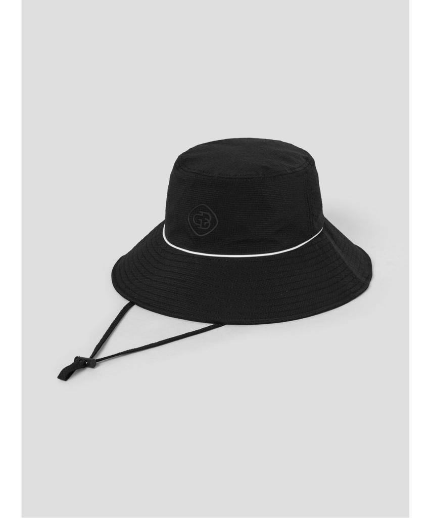 Binpolaegseseoli Women'S Seersucker Wide Bucket Hat Black