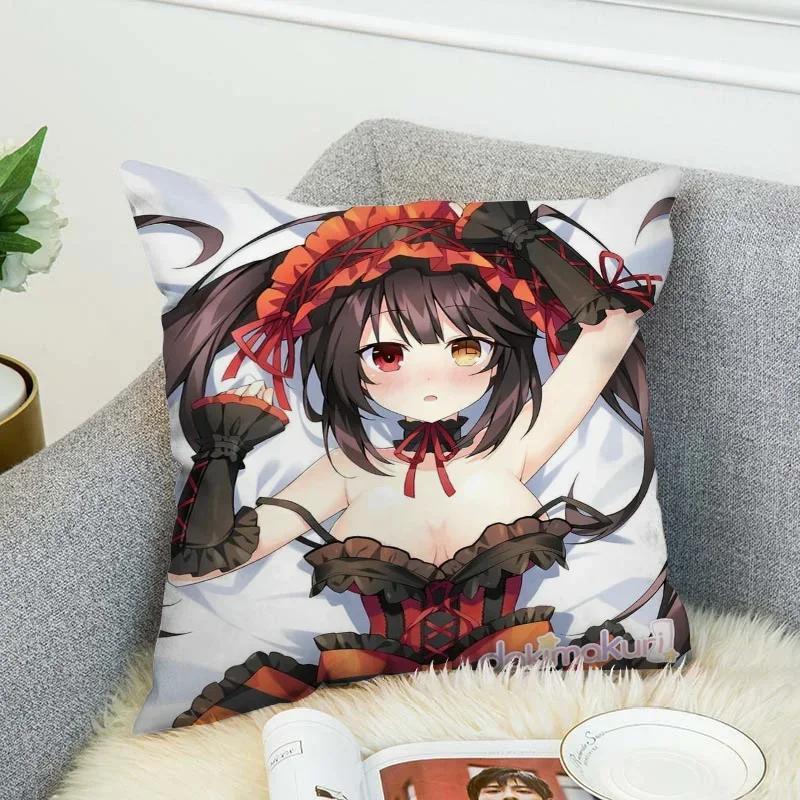 T-Tokisaki Kurumi Decorative Cushions for Sofa Cushion Cover 45*45 Pilow Cases Pillowcase 40x40 Car Decoration Pillowcases