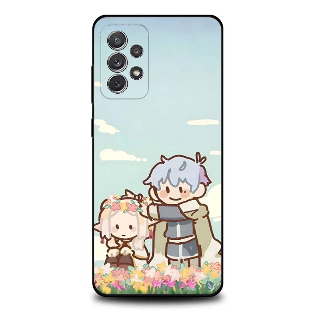 Frieren Sousou No F-Frieren Phone Case For Samsung S 25,24,23,22,30,21,10,9,Ultra,Plus,Lite,FE,4,5G Black Soft Case
