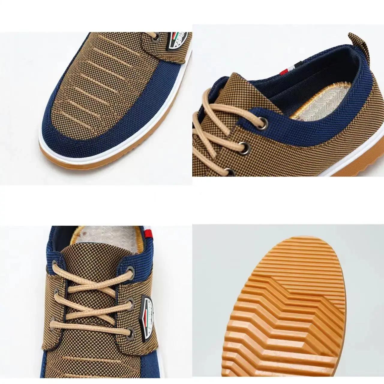 2024 Мужская повседневная обувь Дышащие британские мужские кроссовки Удобные мягкие — фото 6