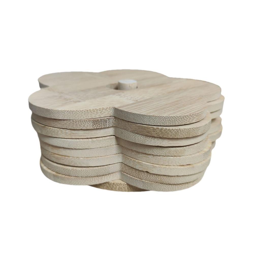 

8 шт./набор Креативные многоразовые деревянные подставки под цветы Нескользящие термостойкие подставки для чашек Рустикальные натуральные подставки под чайные кружки для дома S красный