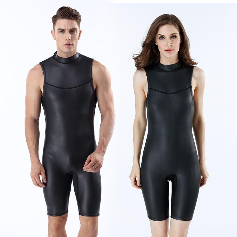 2mm CR Neopren Ganzkörper-Neoprenanzug Tauchen Schwimmen Wassersport Herren Kurzer Schnitt Thermisch Warm