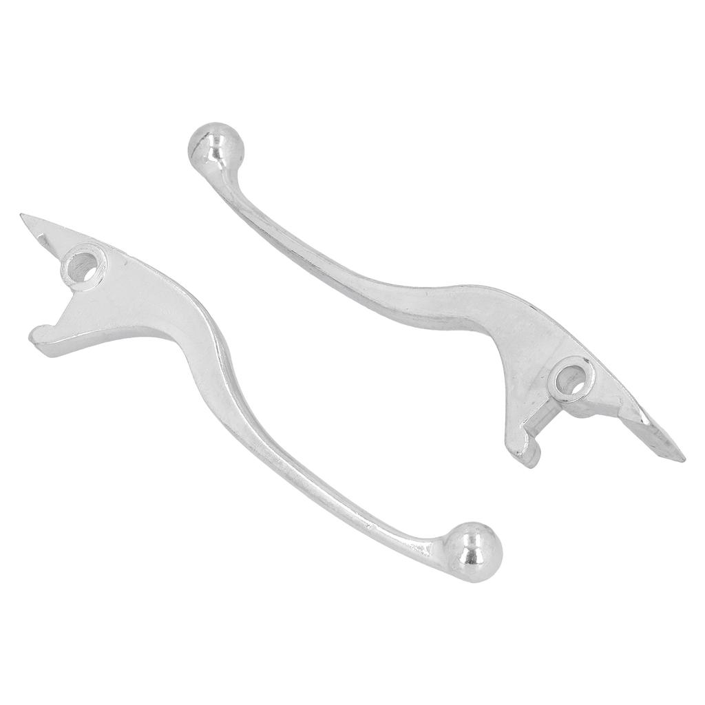 Pair of Brake Handles Levers 0.3in Mounting Hole Silver Replacement for Yamaha Motorcycle Moped ATV