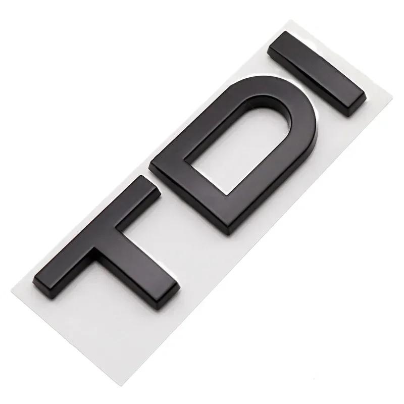 1 Stück 3D ABS Schwarze TDI Logo Buchstaben Auto Kofferraum Emblem Plakette Für A3 A4 A5 A6 A7 A8 Q2 Q3 Q5 Q7 Q8 TDI Aufkleber Zubehör
