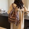 School Bag Female Solid Color High School College Student Junior High School Student Simple Versatile Campus Backpack