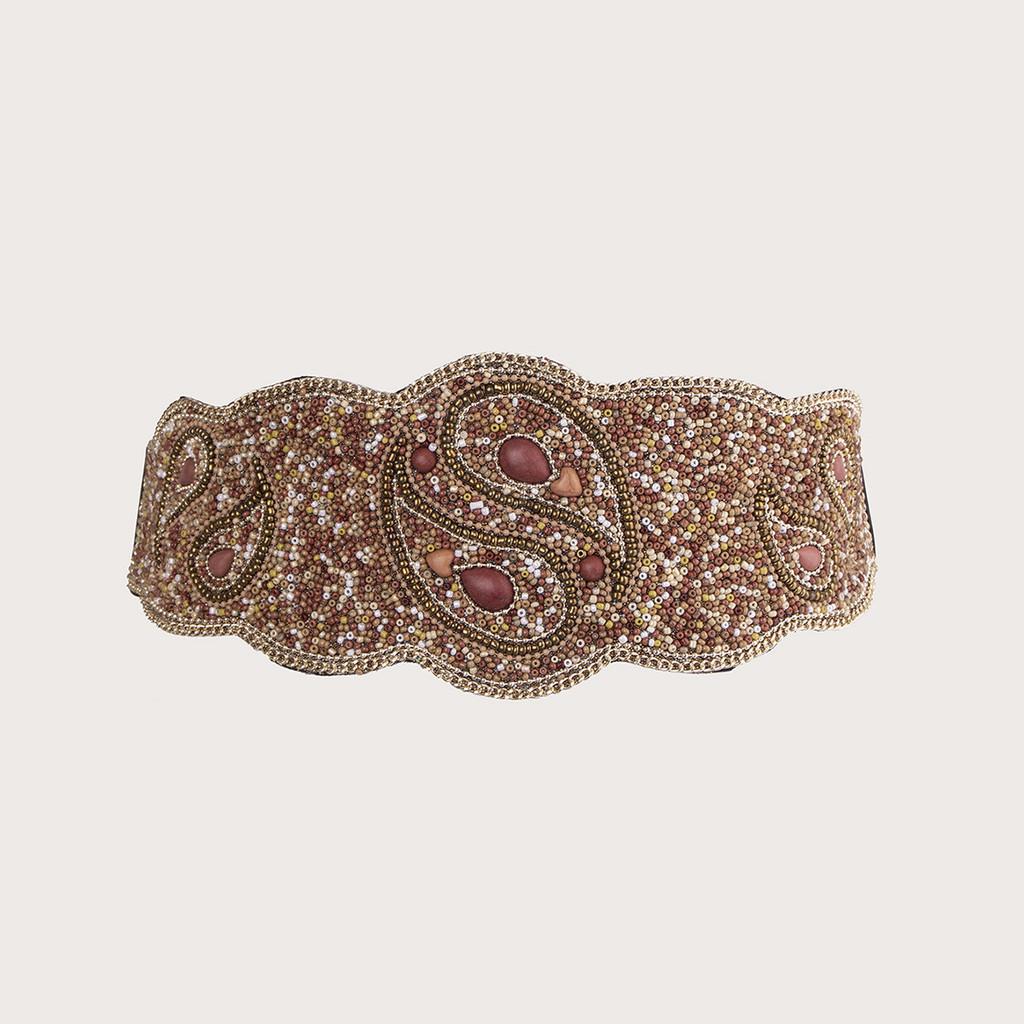 Womens Ethnic Boho Waist Wrap With Plastic Material And Embellished Design For Casual Wear Festival