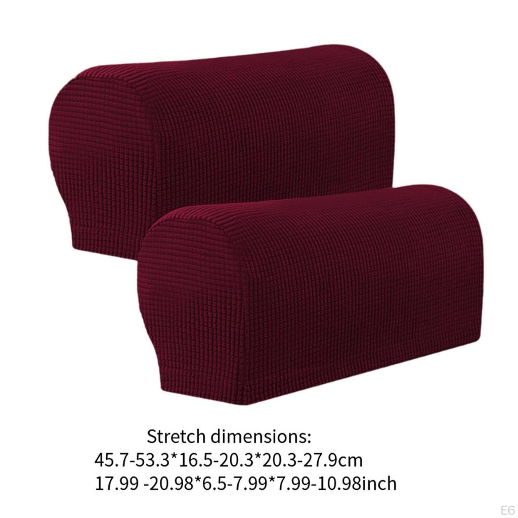 2 Pieces Armrest Covers,Armchair Slipcovers for recliner Comfortable Sturdy Washable Chairs