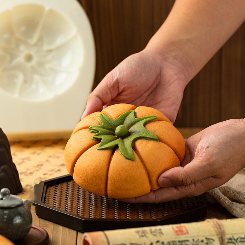 Pumpkin Pastries Mold Hand Pressed Mooncakes Mold Festival Bean Pastes Cake Molds Dessert Moulds for Cooking Lover