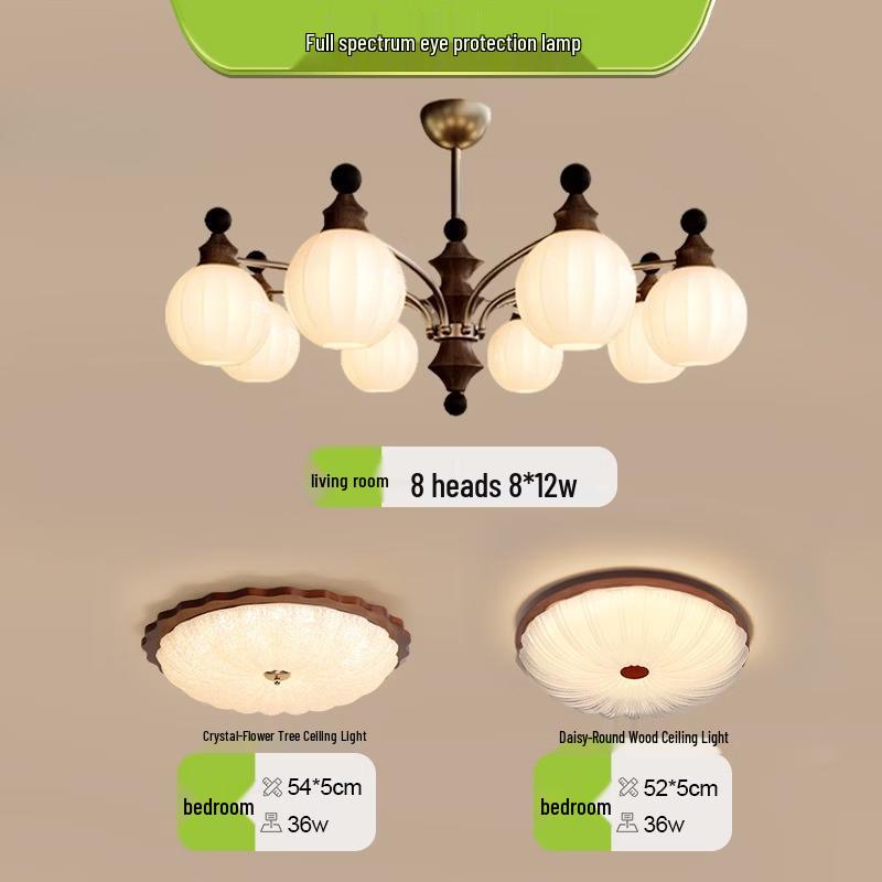 American Retro 3-Color Dimmable LED Ceiling Light