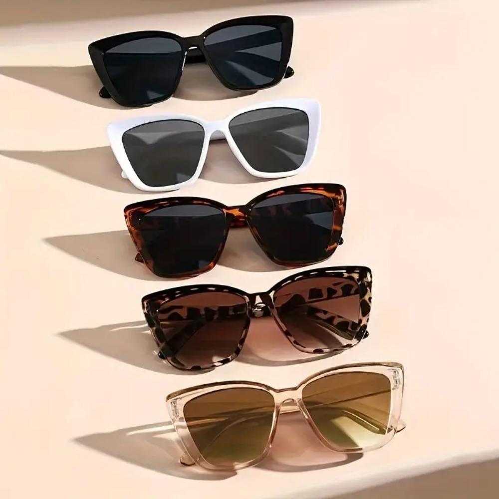 New concave shape European and American cat eye sunglasses sunglasses ins fashion hollow legs large square
