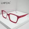  Quality Anti-Blue Light Retro Rivets Square Women Glasses Frames Fashion Optical Eyeglasses Frame Men