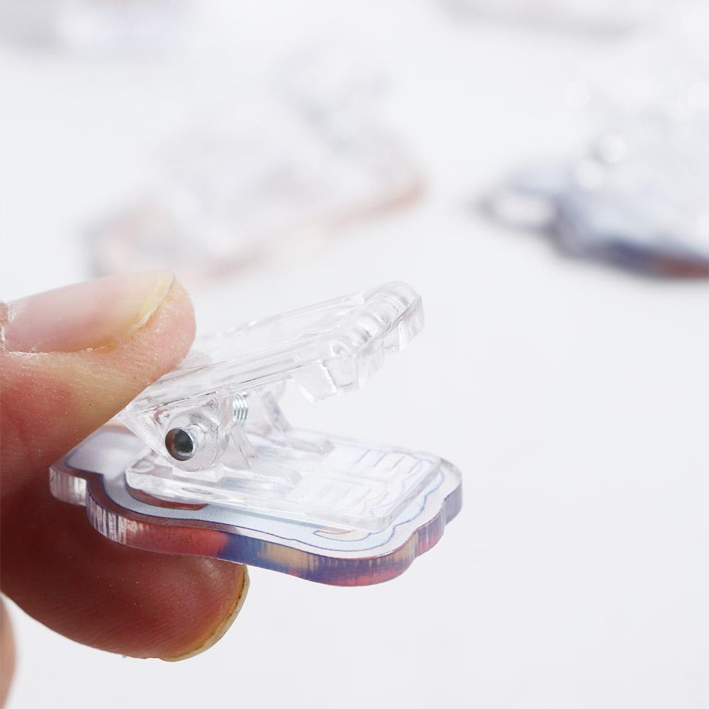 Clip Cartoon Letter Clip Index Clamp Paper Clip Transparent Clip Binder Clips Snacks Sealing Clip