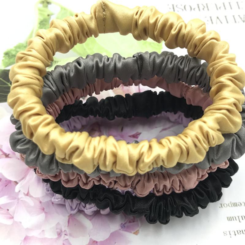 Fashionable Artificial Silk Thin Hair Tie High-Grade Satin Large Intestine Circle Women'S Headstring Hair Ornament