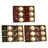Holiday Tree Decorations Flocked Balls Decor Christmas Celebrations Brown white Complete Set Of Ornaments Easy To Hang Ornaments
