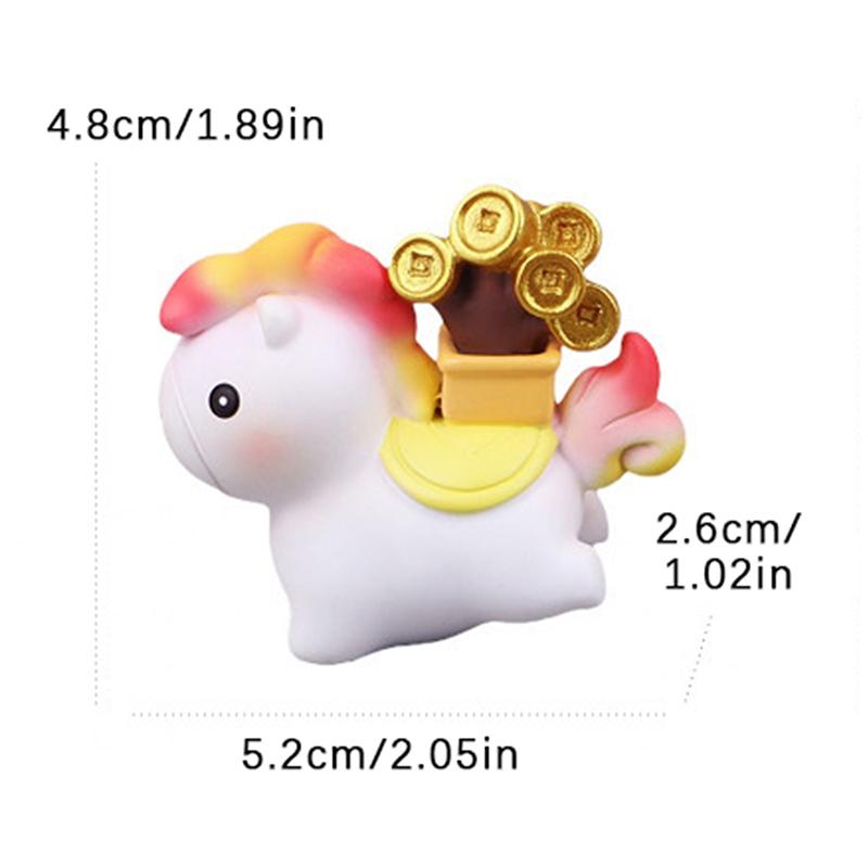 2026 Chinese Zodiac Horse Resin Ornament - Cute Desktop/Home New Year Mascot Gift