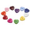 100Pcs Love Heart Shape Buttons DIY Mixed Color Scrapbooking Sewing Accessory