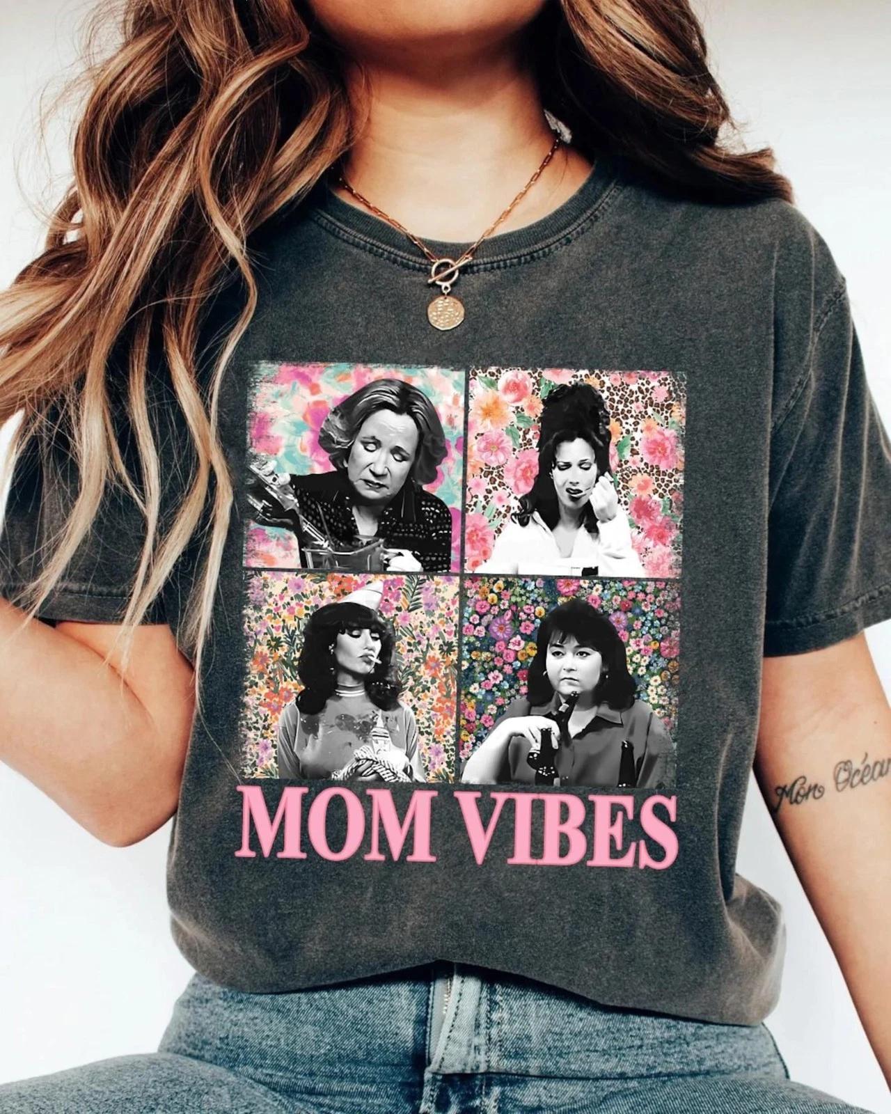 90s Mom Vibes PNG, Retro Mom Sublimation Design Vintage Floral Mothers Day Shirt XL