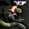 3D Printed Snake Animal Ornament Flexible Joints Twist Fidget Desk Decor Gift