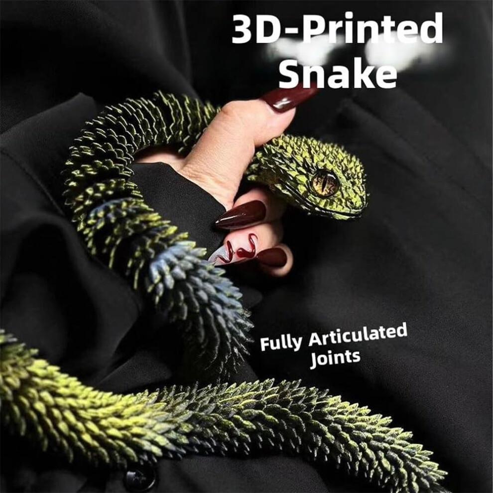3D Printed Snake Animal Ornament Flexible Joints Twist Fidget Desk Decor Gift