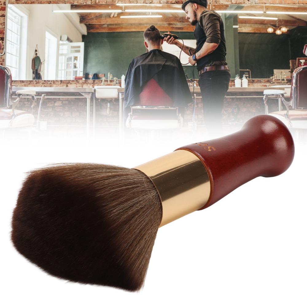 Ergonomic Wooden Handle Neck Duster Brush Portable Design Hair Cut Neck Brush Salons
