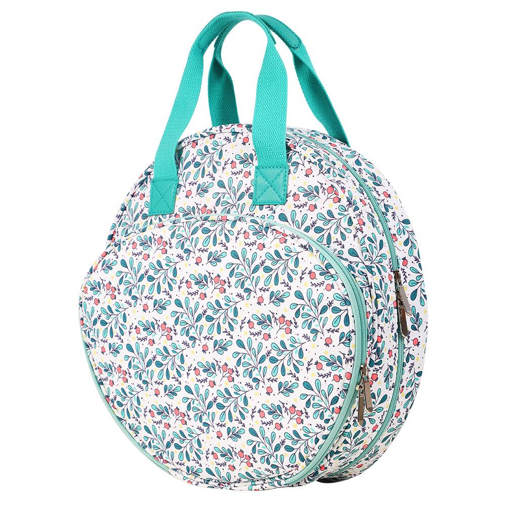 Embroidery Supplies Storage Carrying Tote Case with Multiple Pockets for Floss, Hoops, Thread, Stitch Tools Kit [Bag Only]