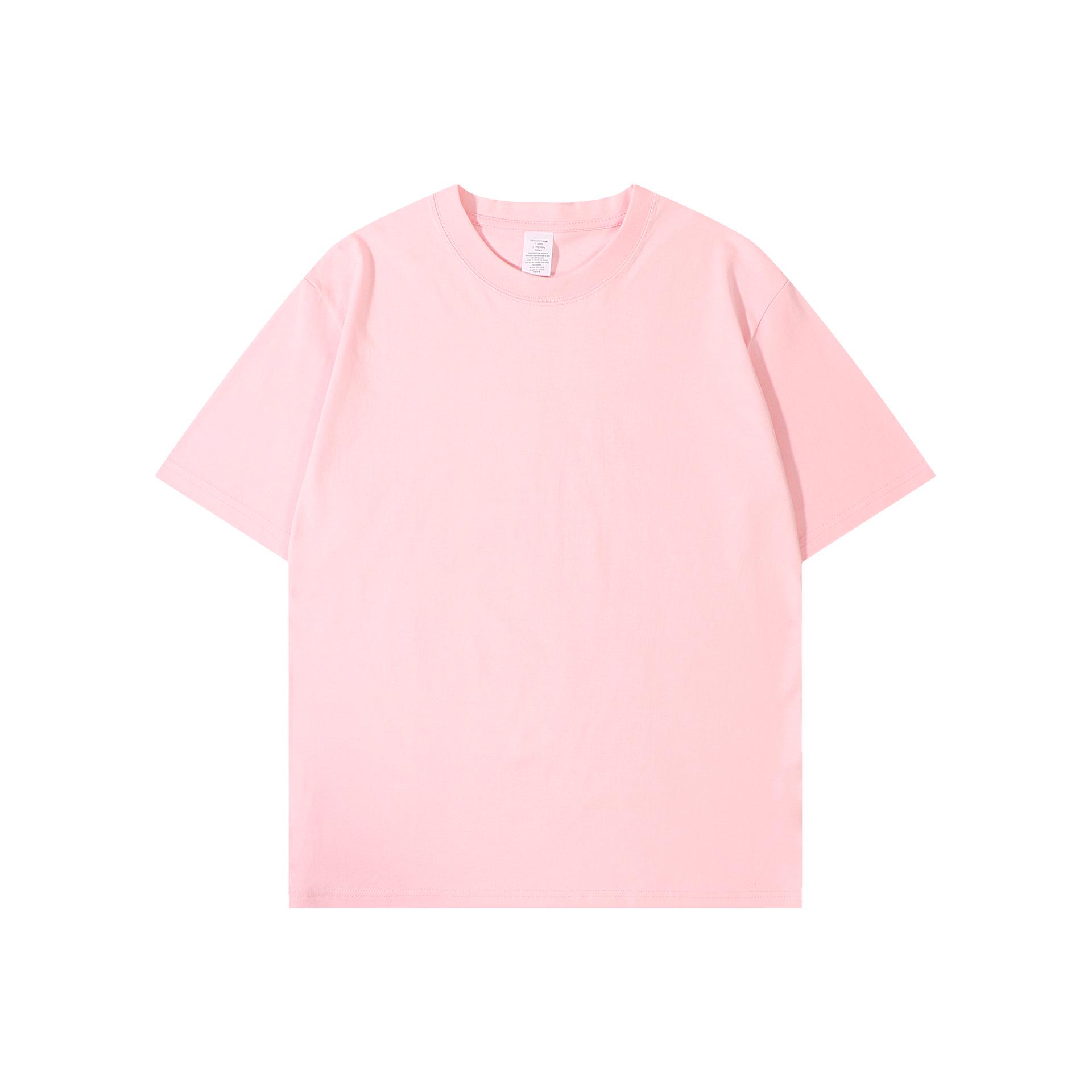 

Женская футболка из плотного хлопка с коротким рукавом - Свободный крой, Однотонная Large