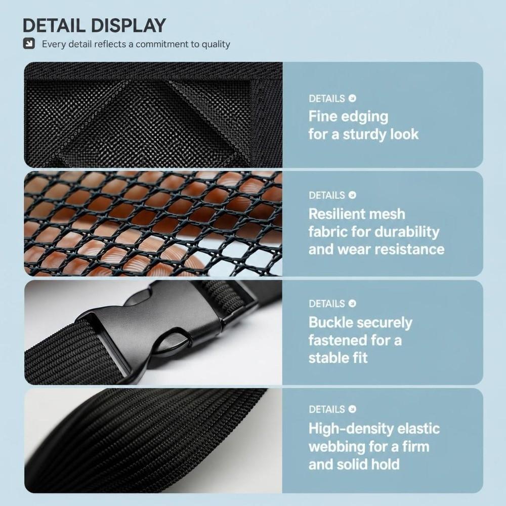 1Pc Adjustable Car Pet Barrier Net Mesh Backseat Safety Divider  Adjustable Elastic