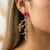 Exaggerated Creative Metal Coral Pendant Earrings for Women Fashion Irregular Geometric Drop Earrings Summer Jewelry Gift
