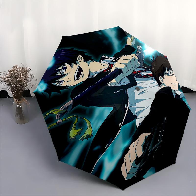 1pc Persona 5: The Protagonist & Futaba Sakura Outdoor Umbrella - Automatic Opening/Closing, Portable Tri-Fold Design with 8-Rib Iron Frame - Perfect