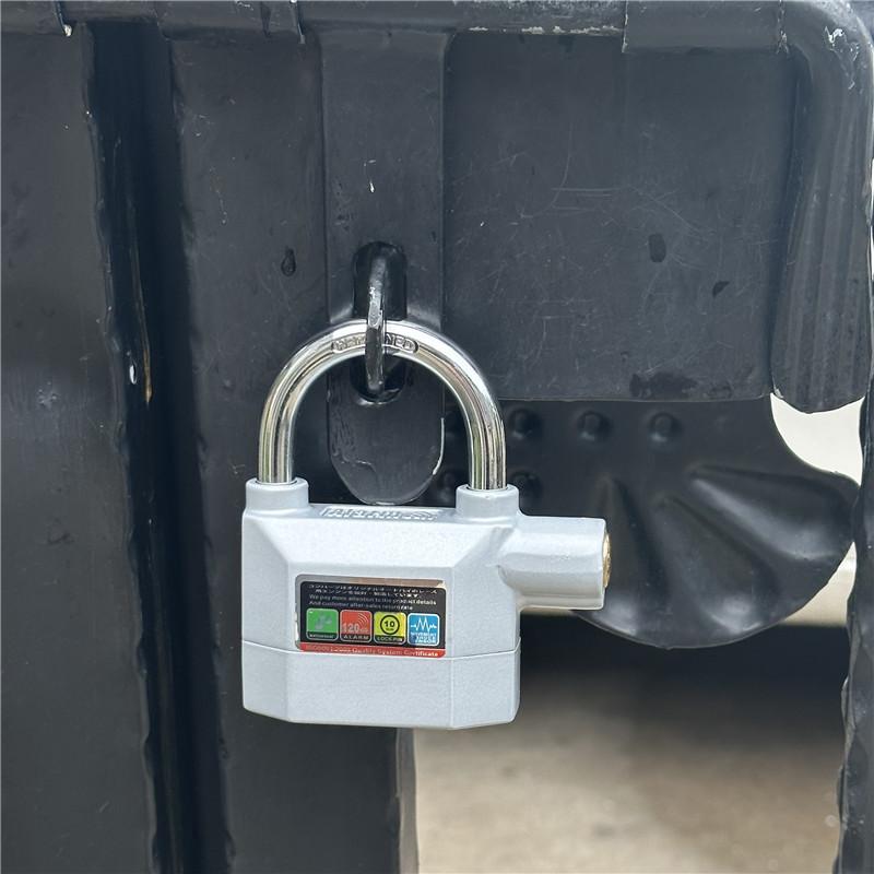 Falante Waterproof Alarm Door Padlock 110db Siren Alarm Lock Universal Anti-Theft Padlock for Bicycle Motorcycle Door Gate