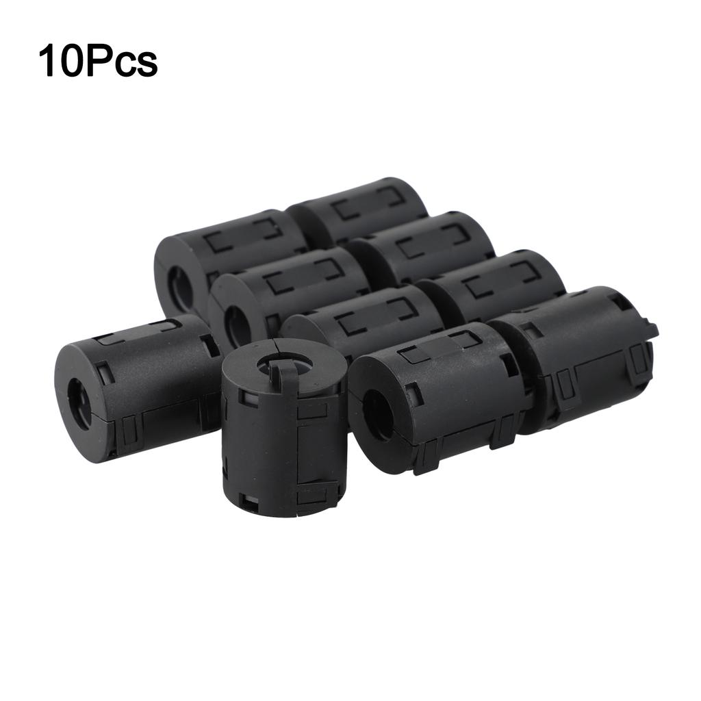 10PCS Ferrite Ring Black Clip-On Ferrite Ring Noise Suppressor Cable Clamp 13mm Ferrite Core Cord Ring Noise Filter Wire Cables