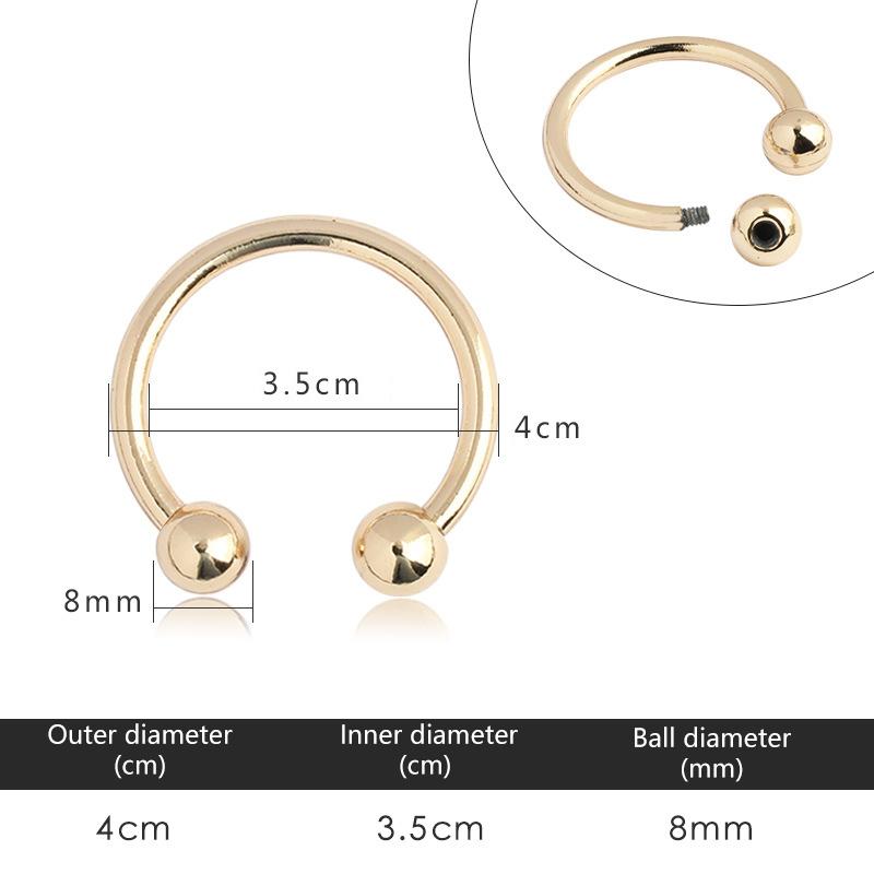 15-60Mm Metallringspenner Hette Bikini Dekorativ Lås Kobling Skruekrok DIY Klær Sytilbehør