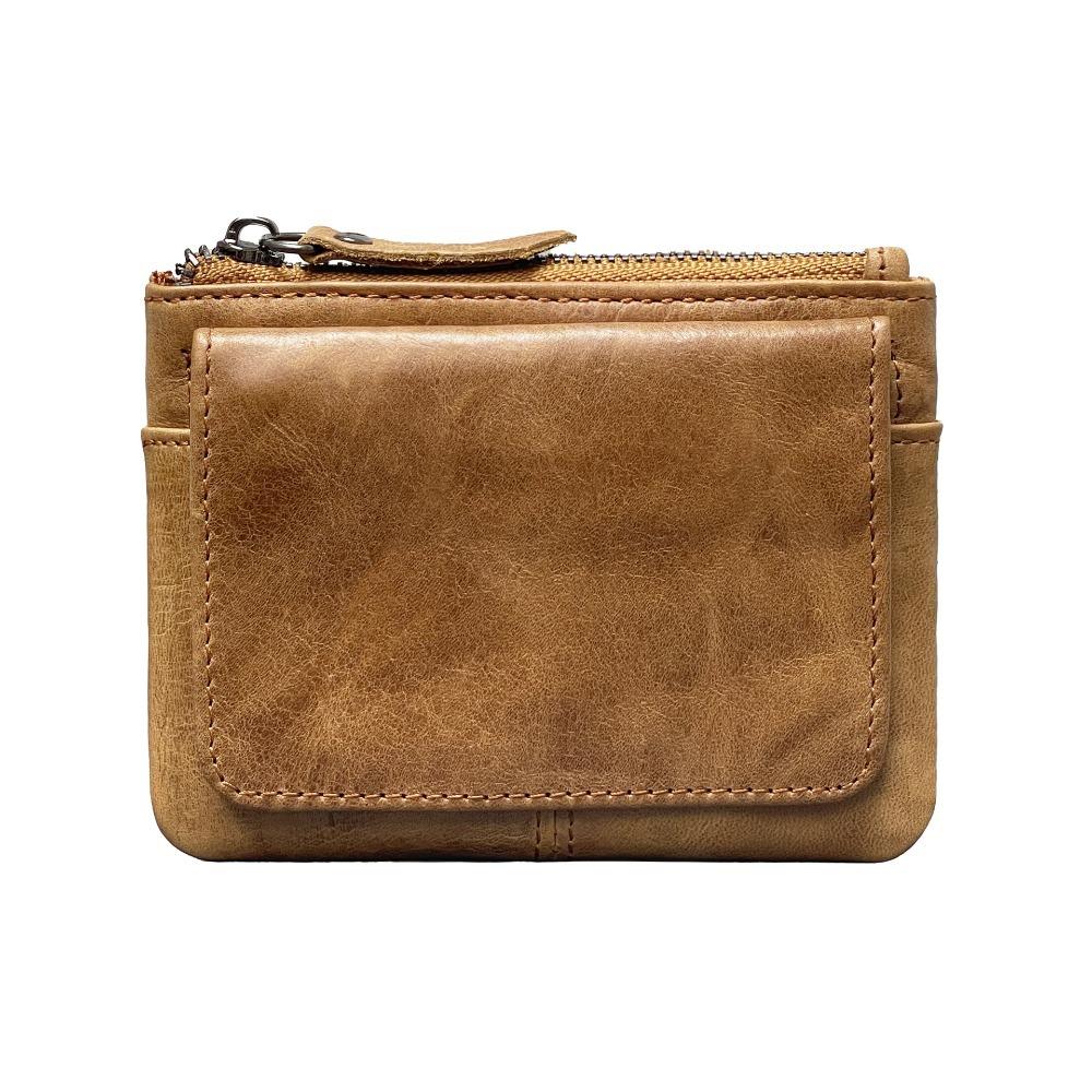 

Creative Retro Short RFID Wallet Multi Card Seat Mini Coin Purse Real Leather Slim Storage Bag Women коричневий