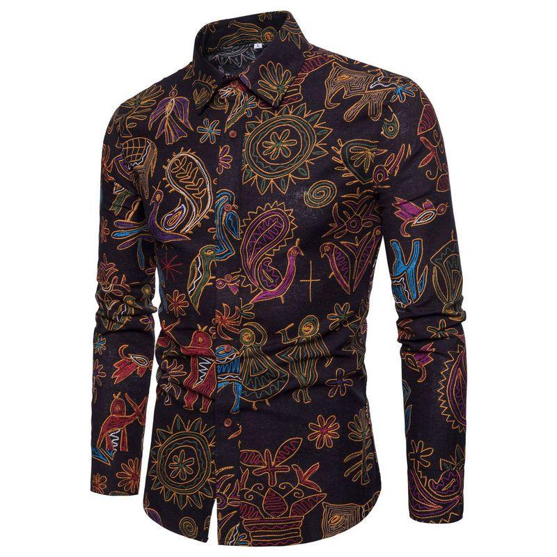 

Slim Fit Men s Linen Long Sleeve Shirt Silm Men s Long Linen Sleeves Shirt CS51 4XL