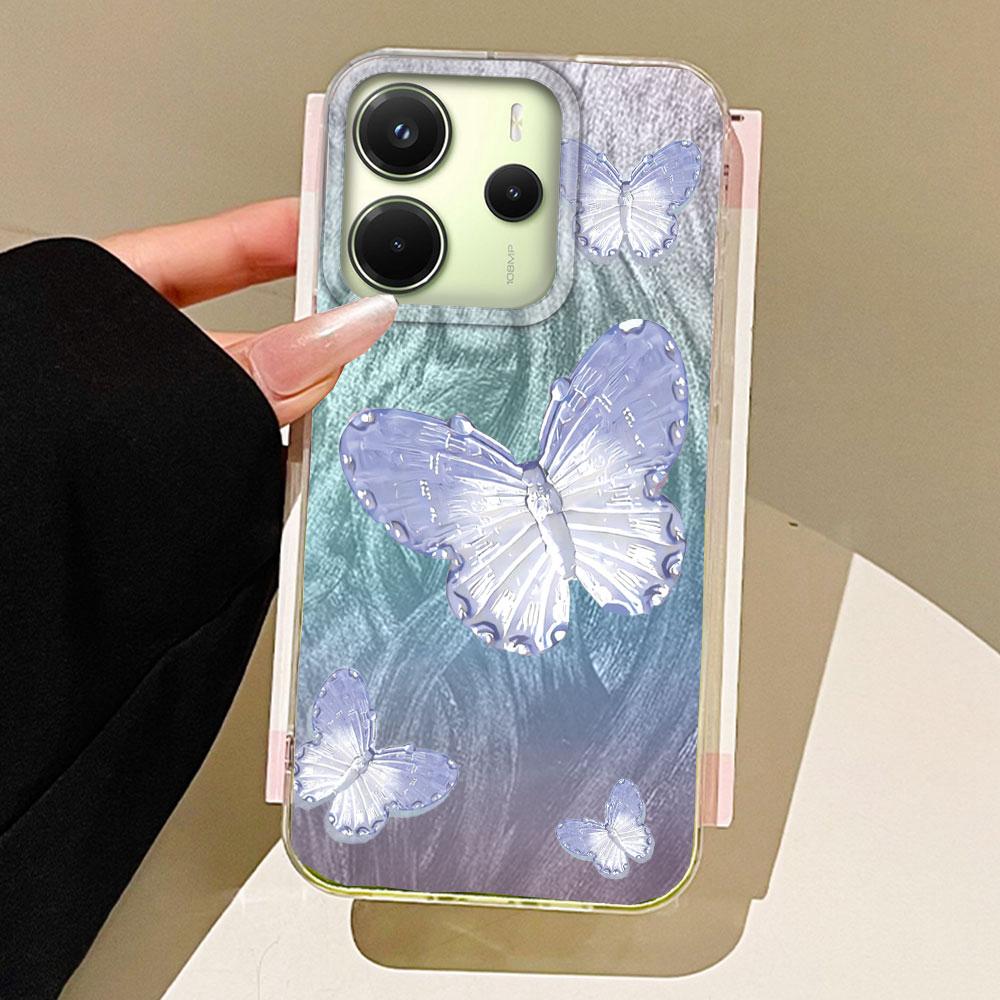 Cartoon Multicolor Butterfly Phone Case for Xiaomi 13T 14T Pro Redmi Note 14 13 Pro 13 13C A5 Poco A71 Shell Silicone Back Cover