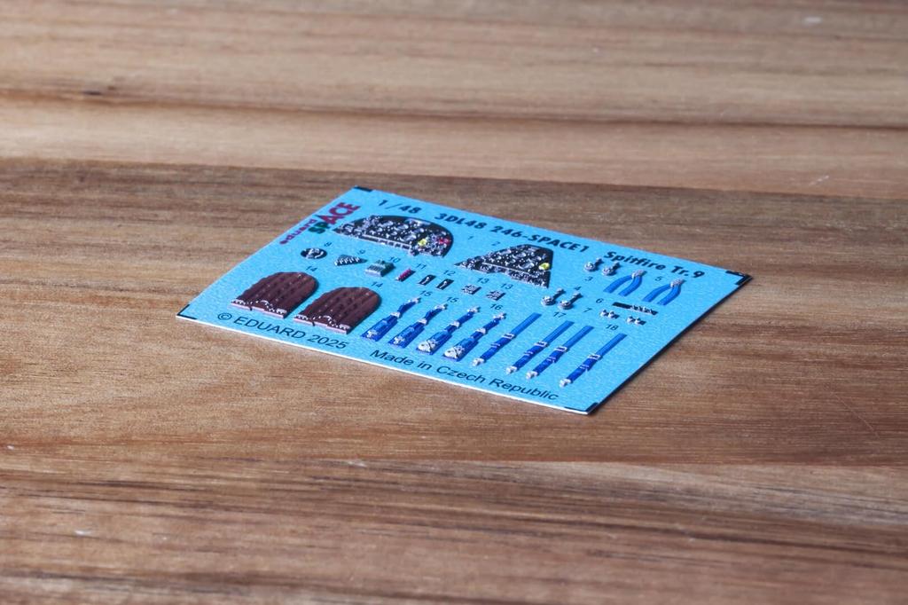 Eduard 1/48 Space Spitfire Tr.9 Interior 3D Decal with Etching Parts Set (for Airfix) Plastic Model Decal EDU3DL48246 (Airplane)