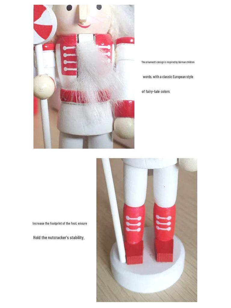 13CM British-Style Drumming Nutcracker Soldier Christmas Ornament Holiday Gift